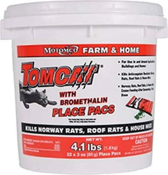 Tomcat 3 oz Bait Pack Pail 22 pk, Size: 22 ct