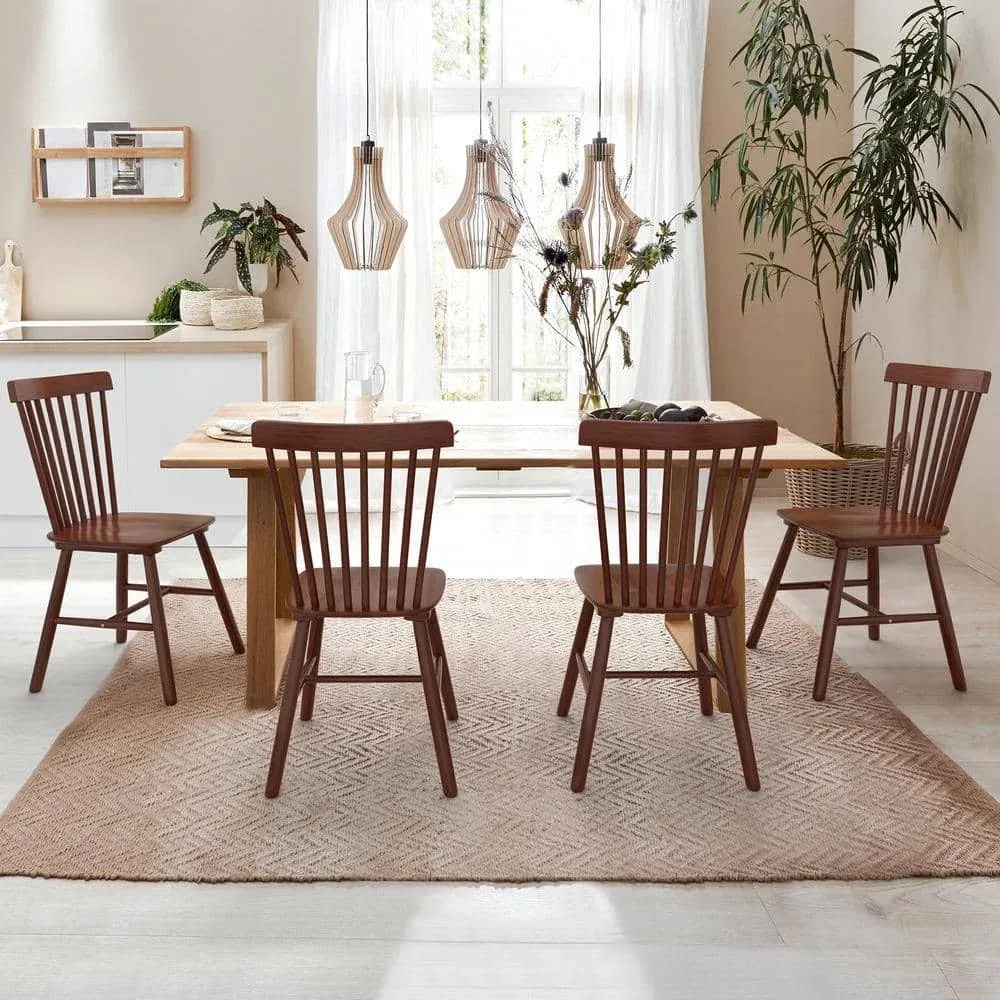 LUE BONA Windsor Solid Wood Dining Chairs For Kitchen And Dining Room