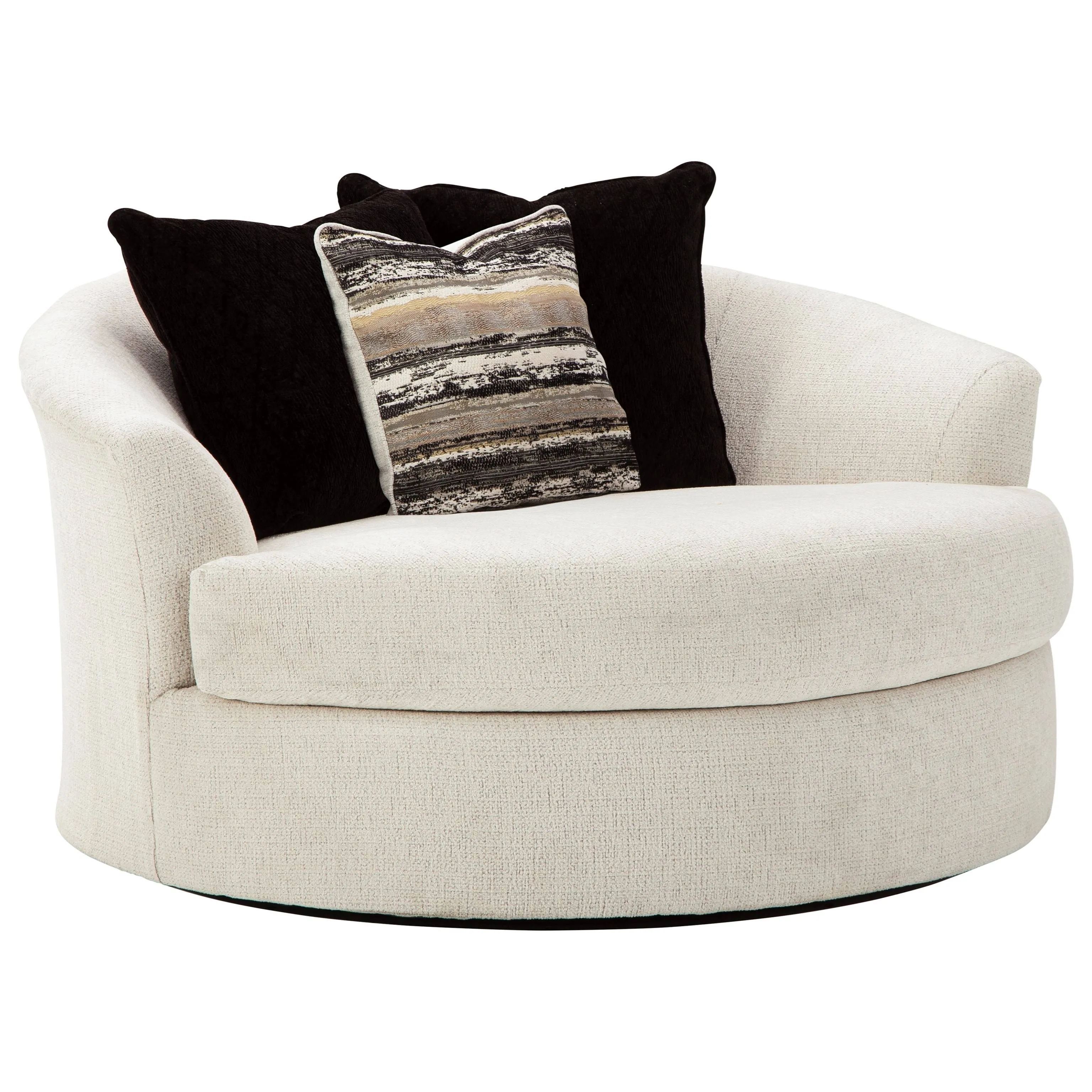 Ashley Cambri Snow Oversized Round Swivel Chair