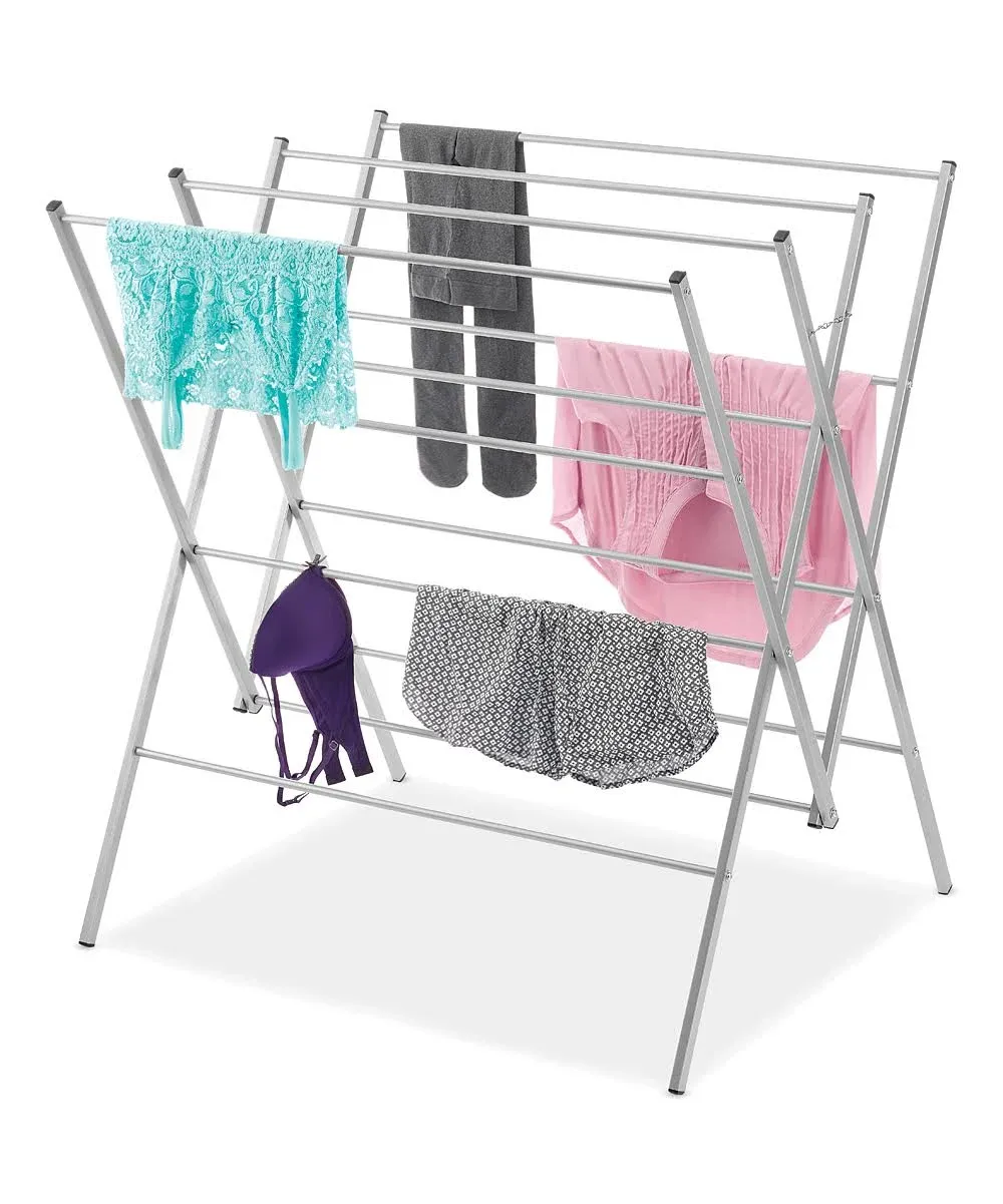 Silver Oversized Garment Drying Rack