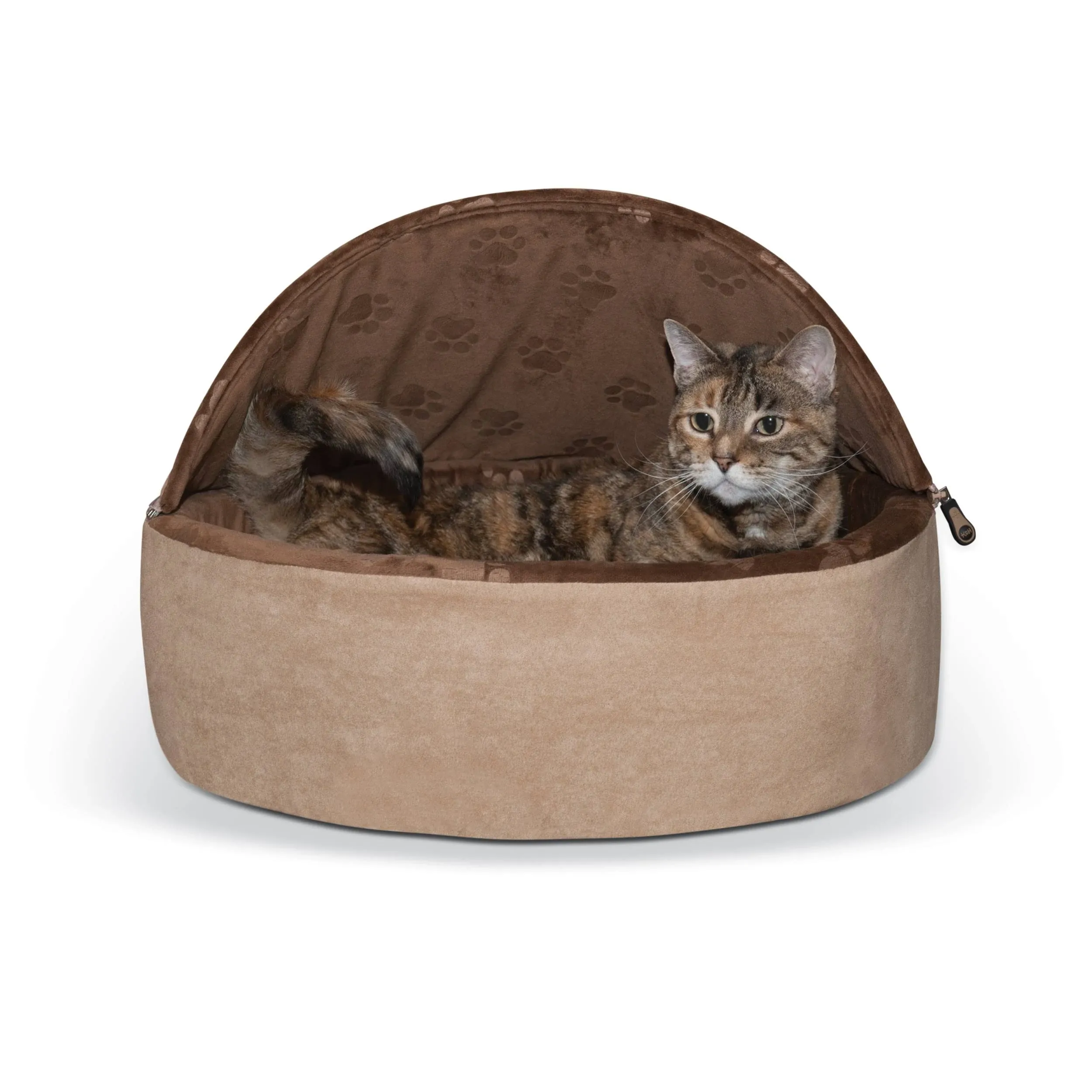 K&H Pet Products Self-Warming Kitty Bed Hooded Large