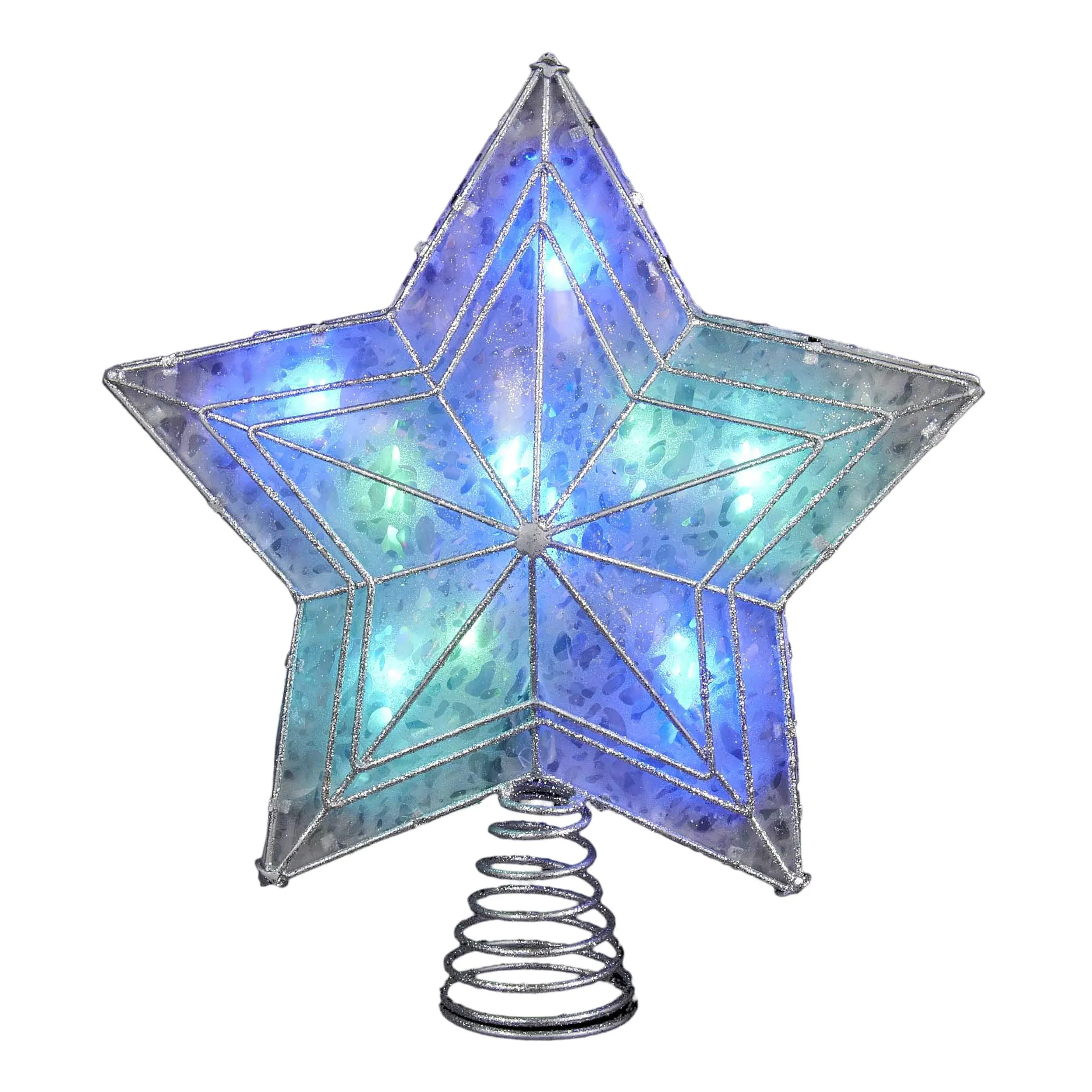 Kurt Adler UL 10-Light LED Color-Changing Star Treetop