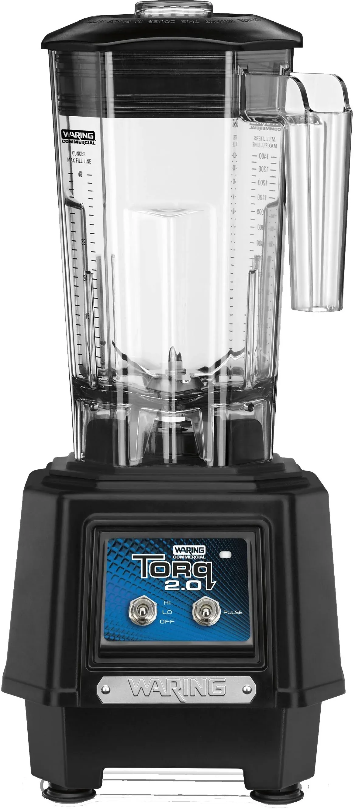 Waring Commercial TBB145 TORQ 2 Horsepower Blender, 2 Speed Toggle Switch Controls, with 48 oz. BPA Free Container, 120V, 5-15 Phase Plug, 9 x 15.75 x 11.5 inches, Multicolor