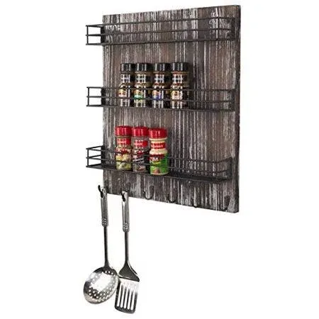 MyGift 3-Tier Wire Kitchen Spice Rack Organizer