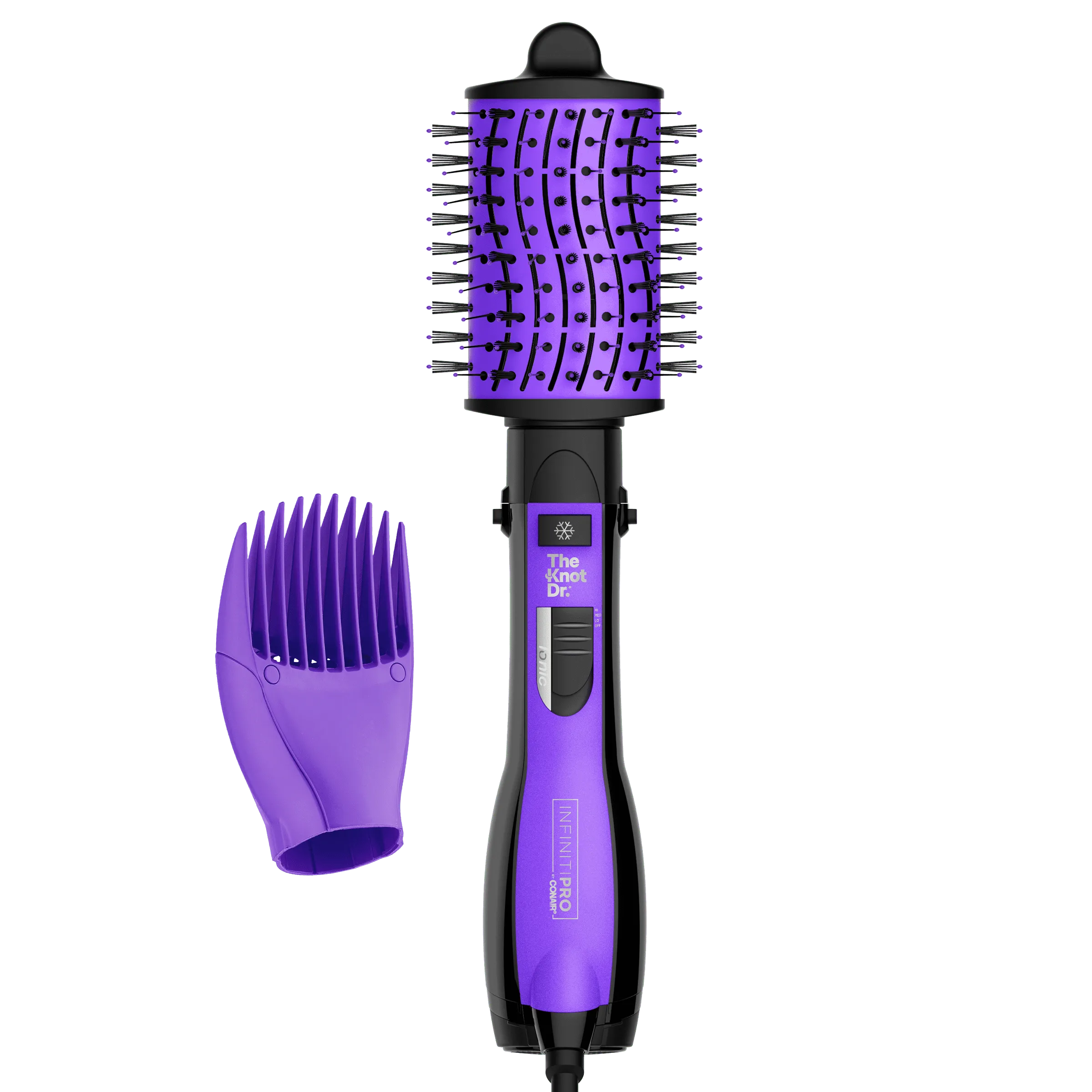 Conair InfinitiPro 1000 Watt Knot Dr Todo en uno Dryer Brush con 3 Configuraciones de Calor y Tiro Frío