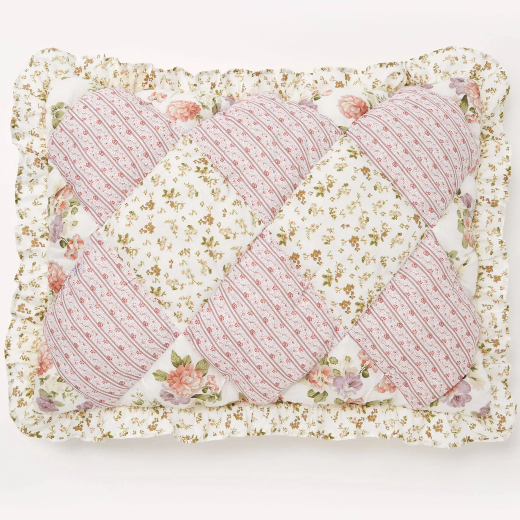 Alexis Puff Sham by BrylaneHome in Ecru Rose (Size Stand)