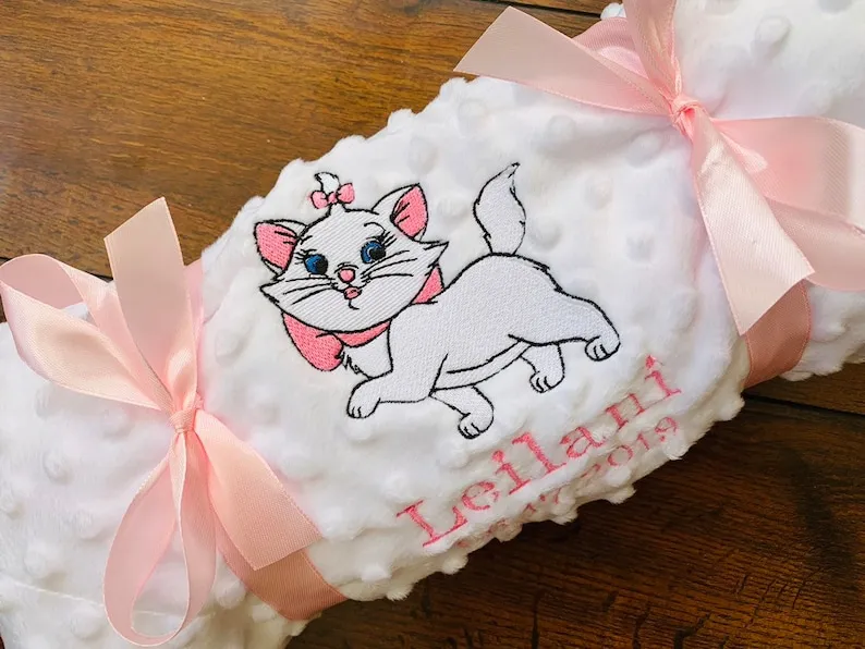 Aristocats Marie Baby Blanket personalised