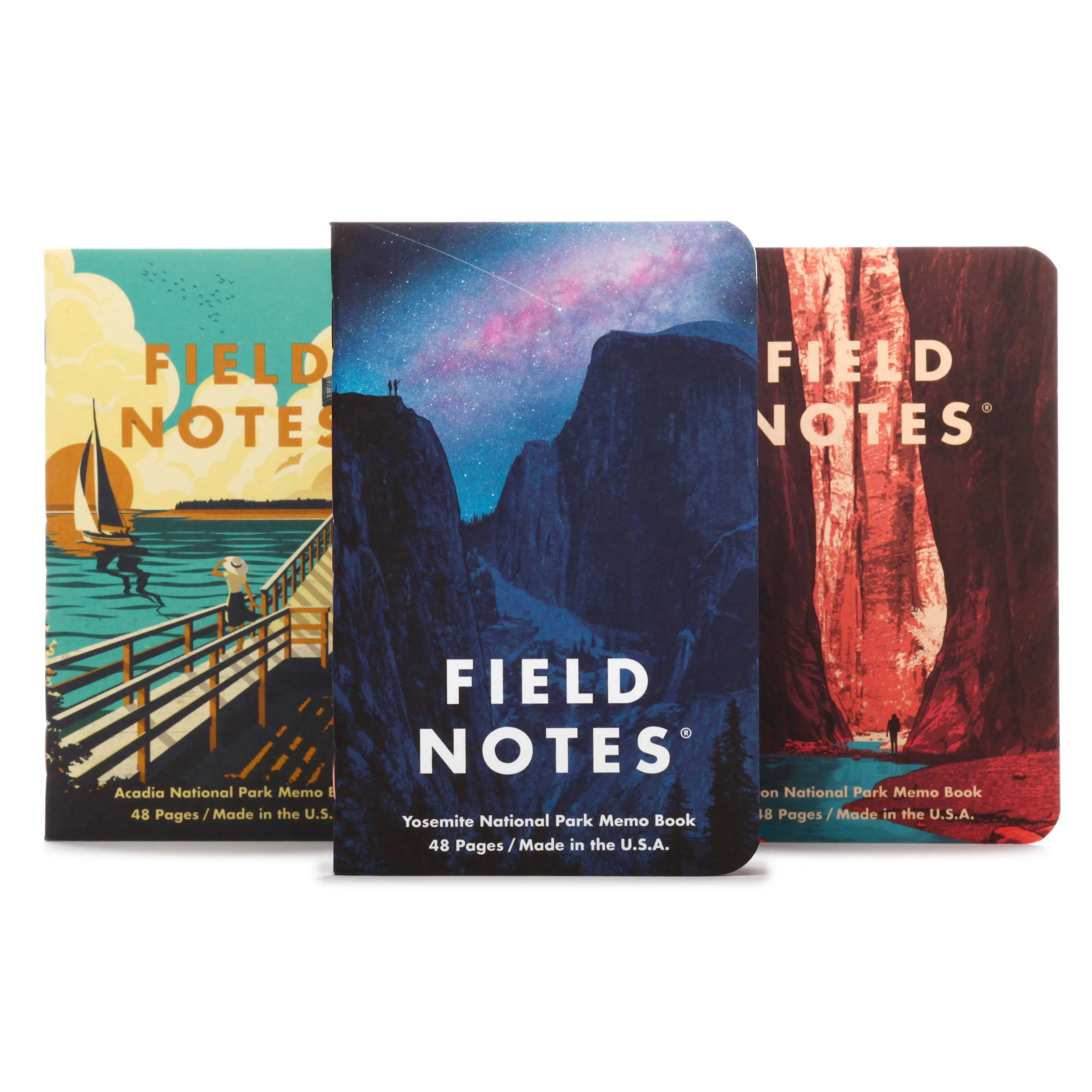 Field Notes - National Parks Series A: Yosemite, Acadia, Zion