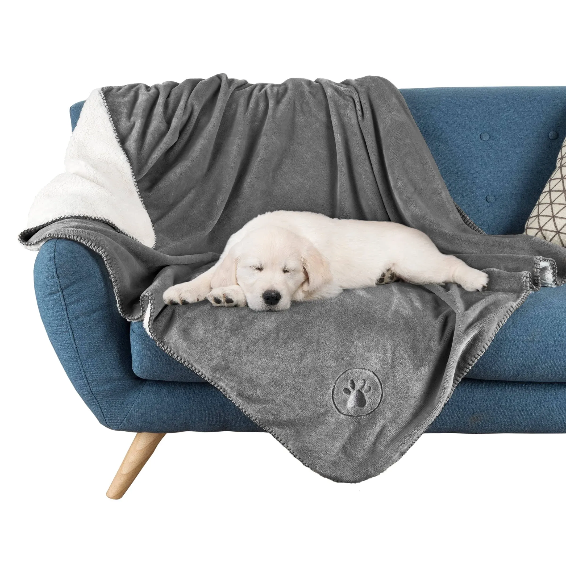 Waterproof Pet Blanket Collection– Reversible Throw Protects Couch, Car, Bed from ...