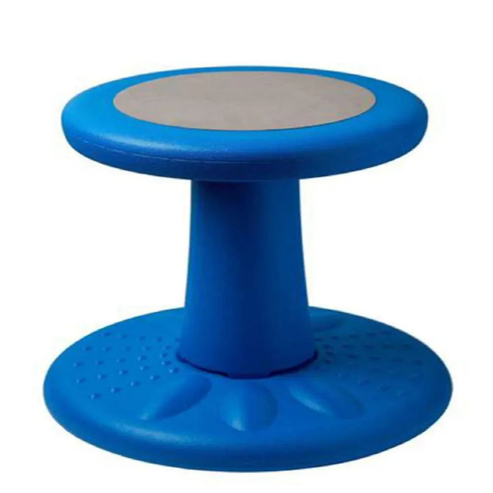 Active Chairs Wobble Stool for Kids, Flexible Seating Improves Focus and Helps ADD/ADHD, 14-Inch Preschool Chair, Ages 3-7, Blue