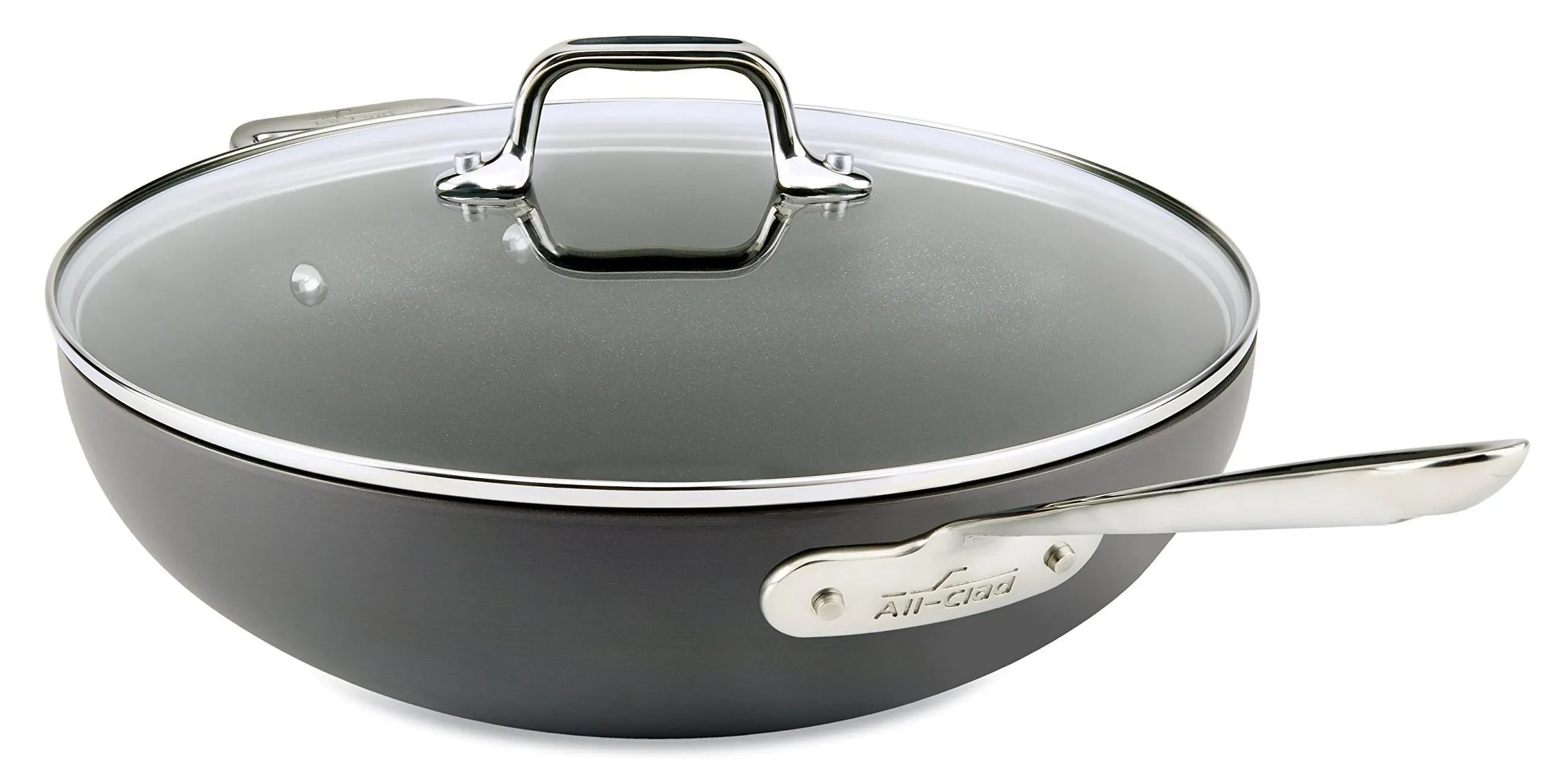 All-Clad B1 Hard Anodized Nonstick Fry Pan with Lid, 12"