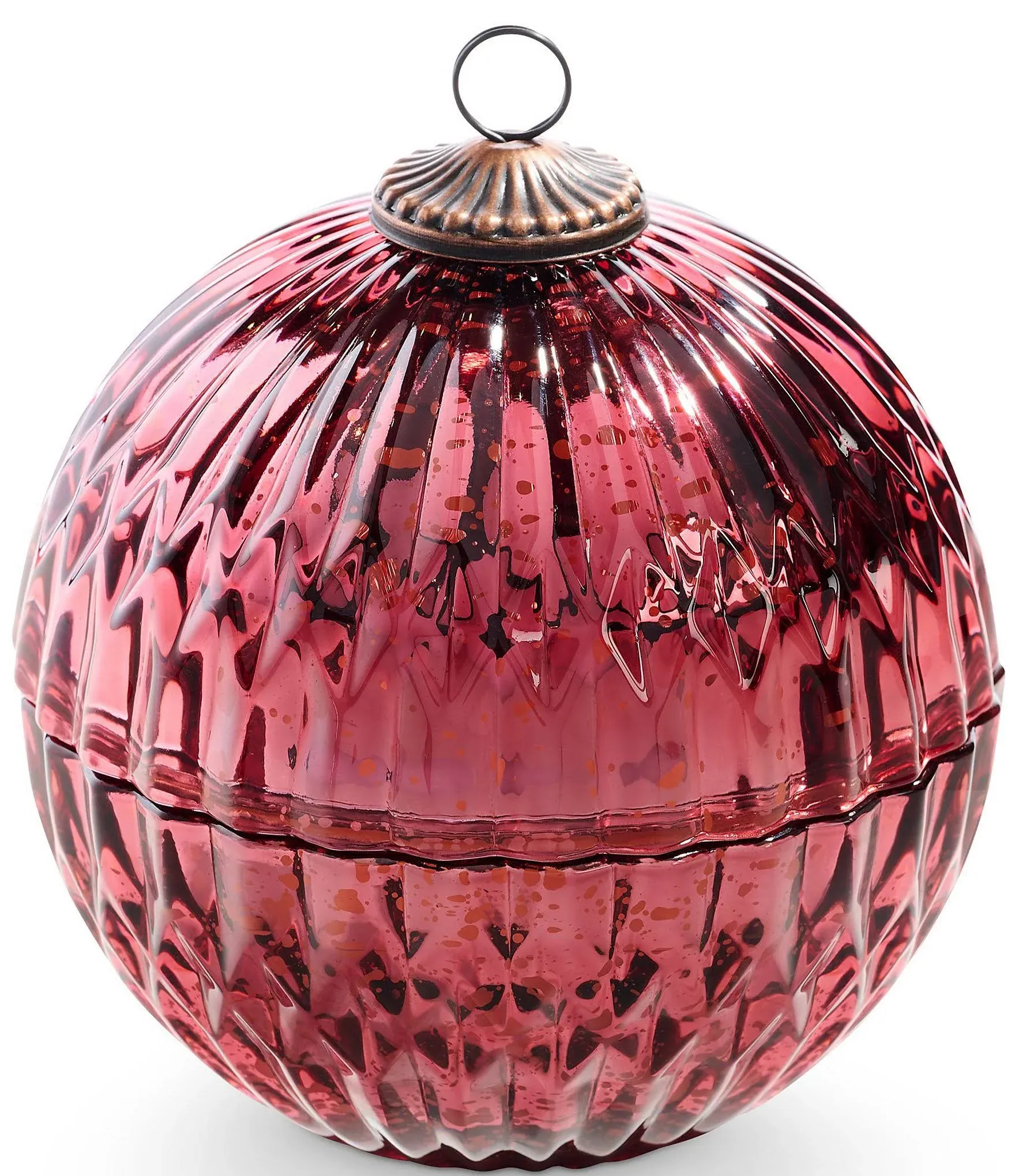 Illume Mercury Ornament Candle, Red, Balsam & Cedar