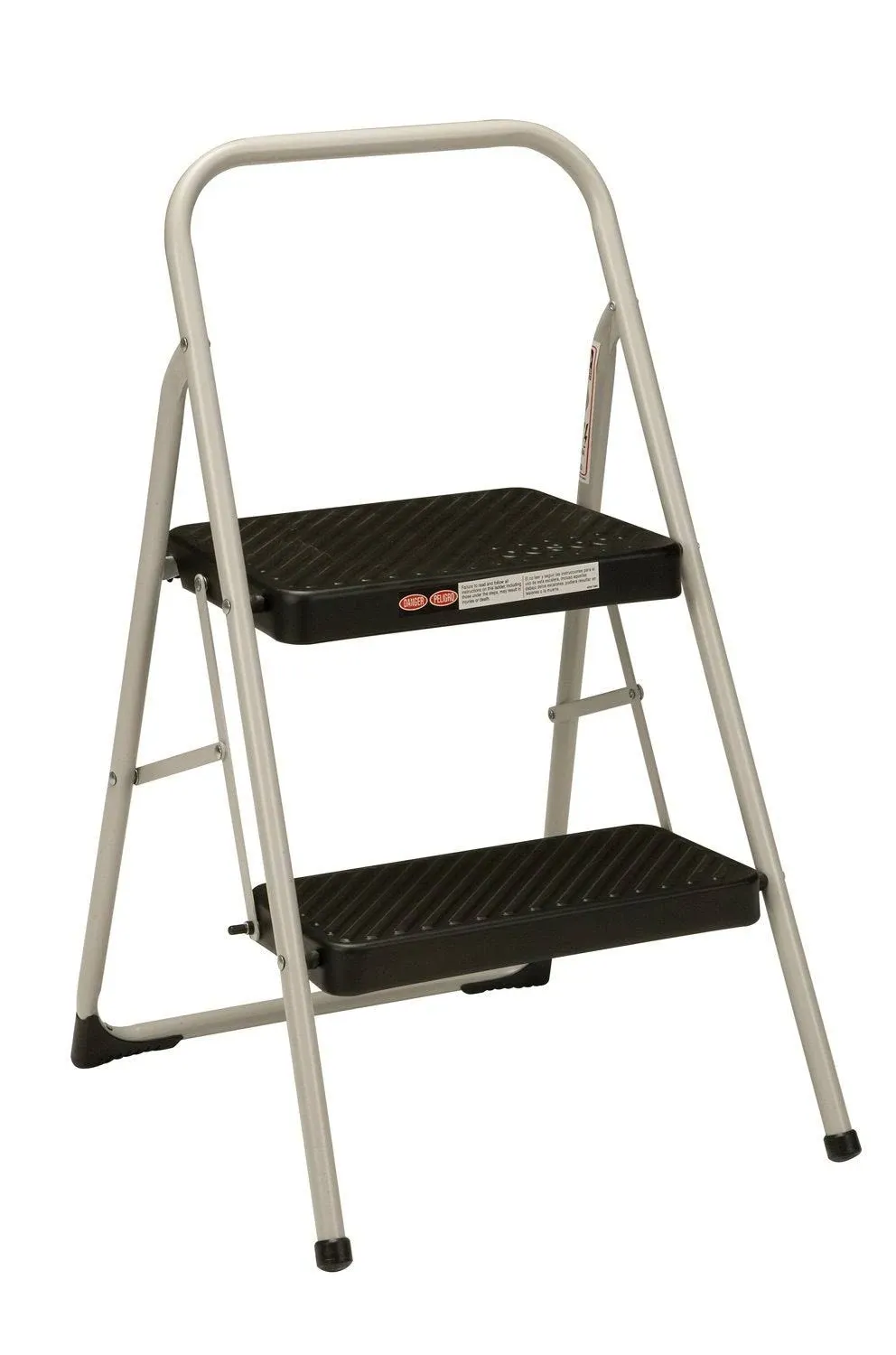 Cosco 2-Step Folding Steel Step Stool 200lbs Cool Gray