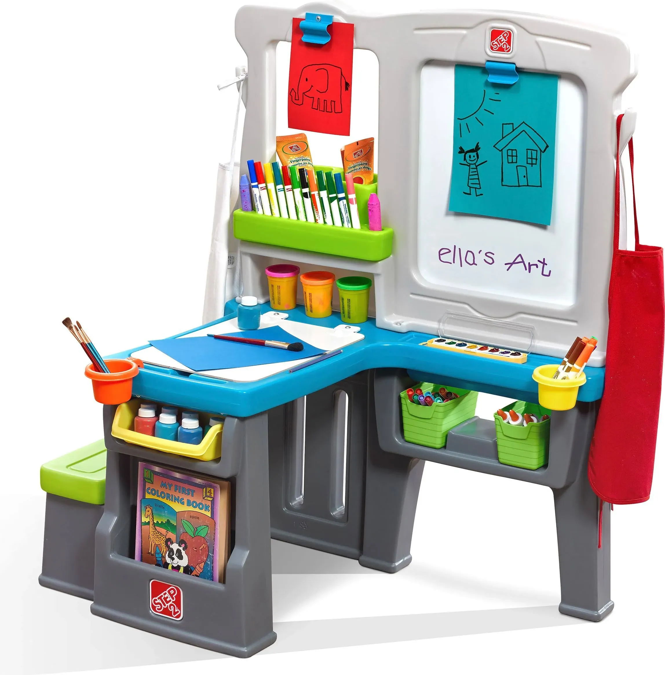 Great Creations Art Center for Kids,Toddler Easel for Arts &amp; Crafts