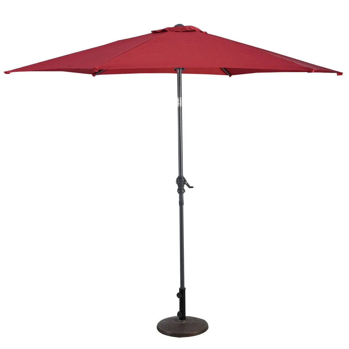 Costway 10ft Patio Umbrella 6 Ribs Market Steel Tilt w/ Crank Outdoor Garden Beige