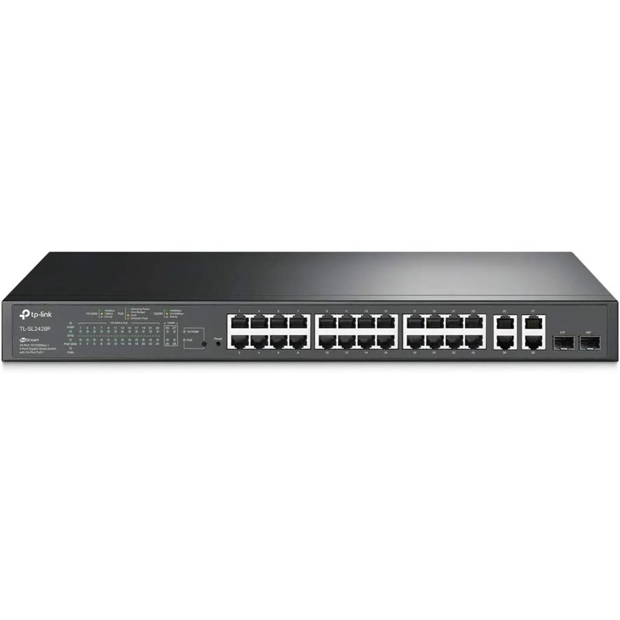 TP-Link TL-SL2428P JetStream 24-Port 10/100Mbps + 4-Port Gigabit Smart Switch