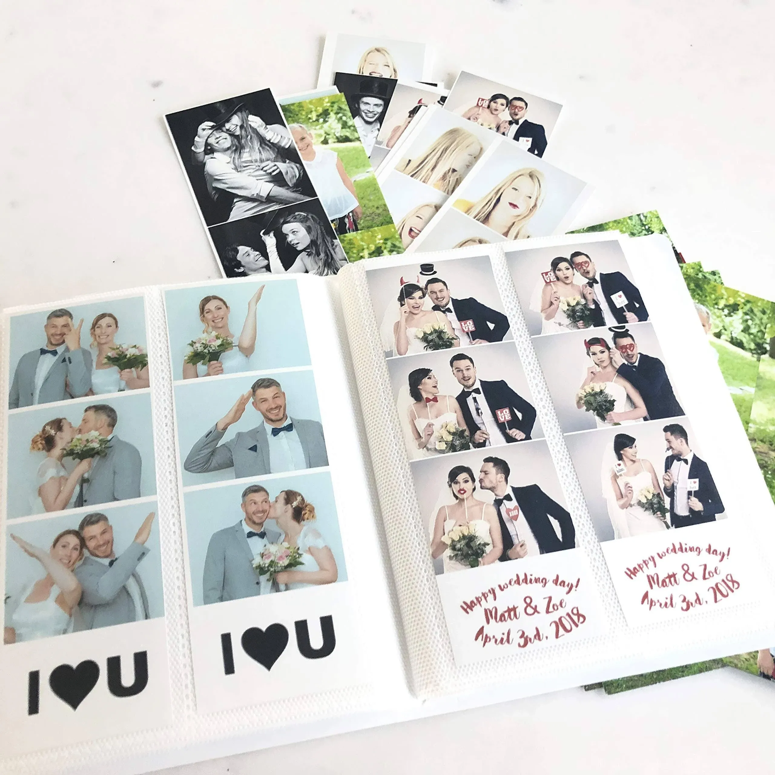 Photo Booth Photo Album - Holds 120 Photobooth 2x6 Photo Strips - Slide in ...