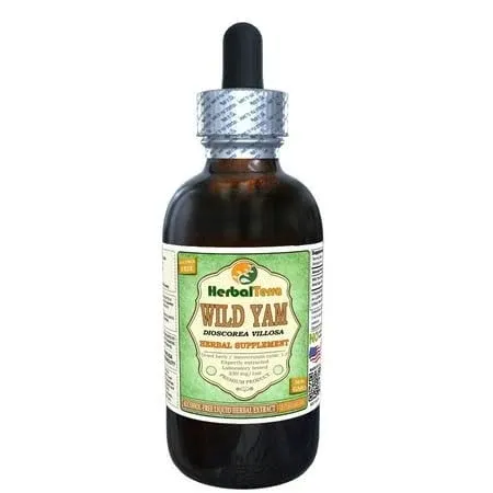 Wild Yam (Dioscorea Villosa) Glycerite, Dried Tuber Alcohol-Free Liquid Extract ...