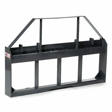 Titan Attachments UA Pallet Fork Frame Only Attachment, USA Made, Rate 4,000 LB, Skid Steer Quick Tach Tractor