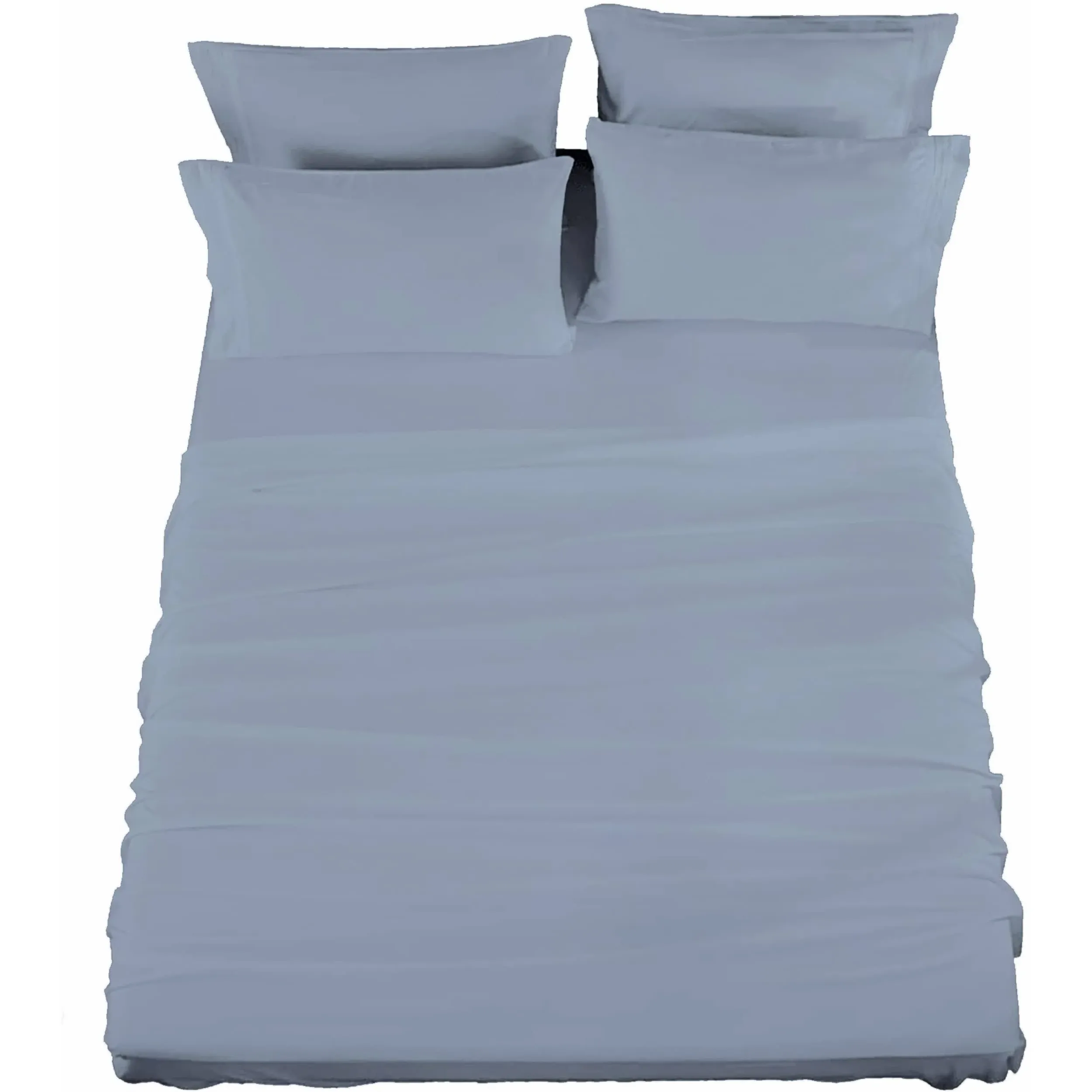 4 Piece Sheet Set Cotton Rich 400thread Count Dusty Blue Queen Sheet Set