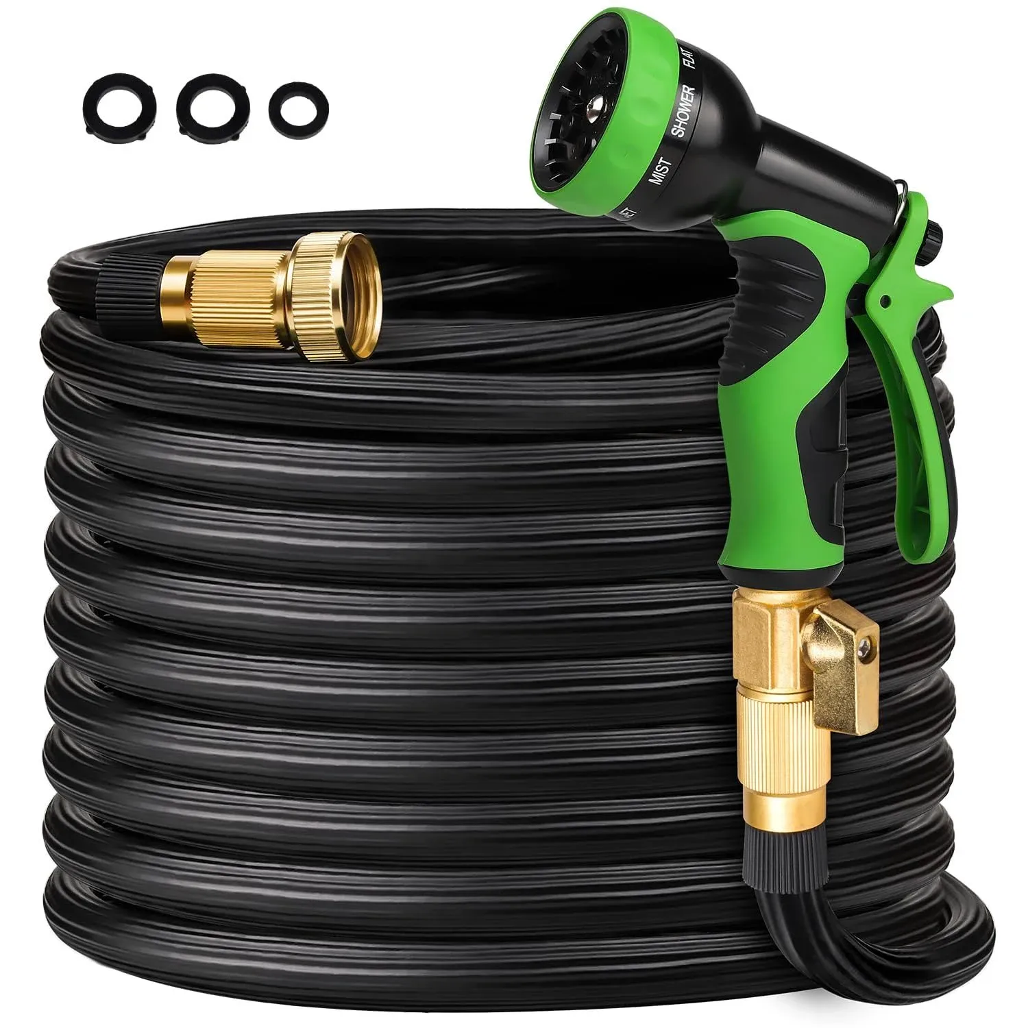 50ft Expandable Garden Hose Lightweight Gardening Flexible Hose Pipe Solid Br...