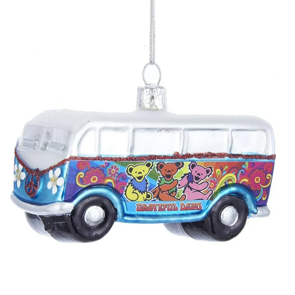 Kurt Adler Grateful Dead Glass Bus Ornament