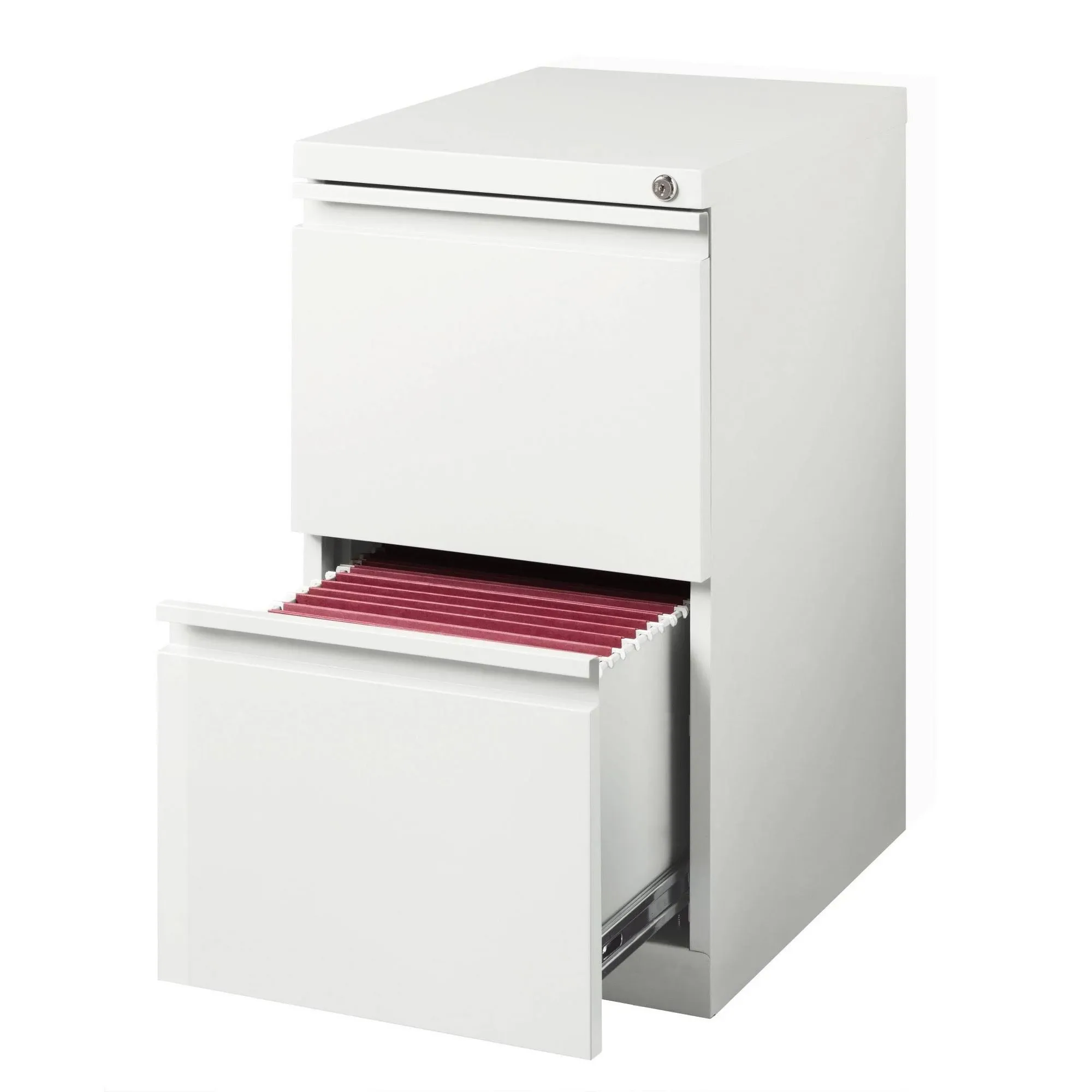 Hirsh Industries Full-Width Pull 20 Deep Mobile Pedestal File 2-Drawer