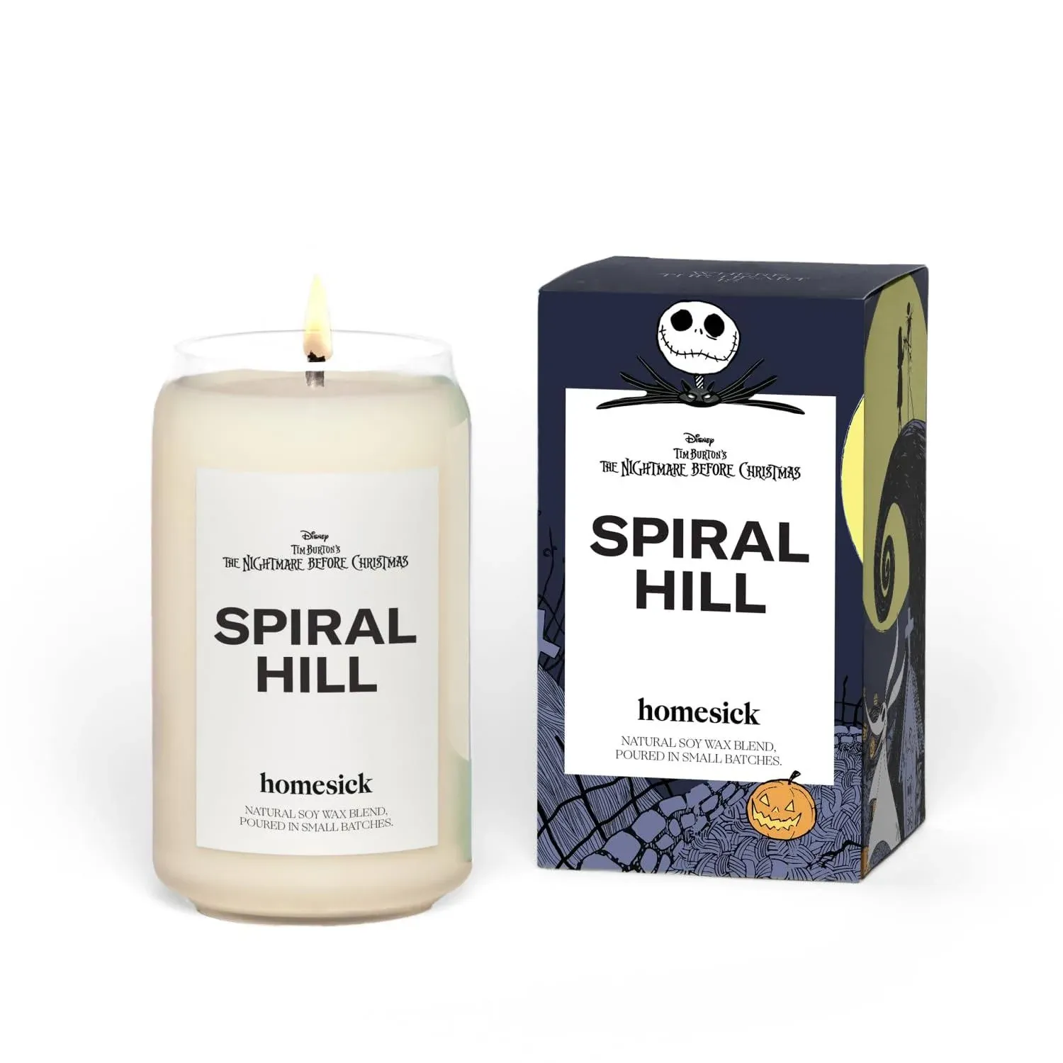 Homesick Disney Tim Burton’s Nightmare Before Christmas Spiral Hill Candle - Scents of Dark Cassis, 13.75 Oz, 60-80 Hour Burn, Disney Inspired Candle/Gift, Disney Home Decor, Aromatherapy Candle