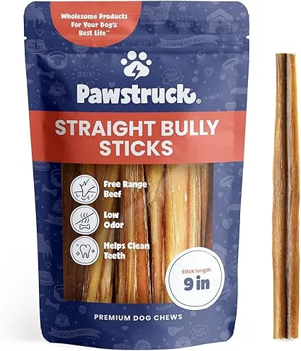 Pawstruck Natural Bully Sticks for Dogs Best Long Lasting