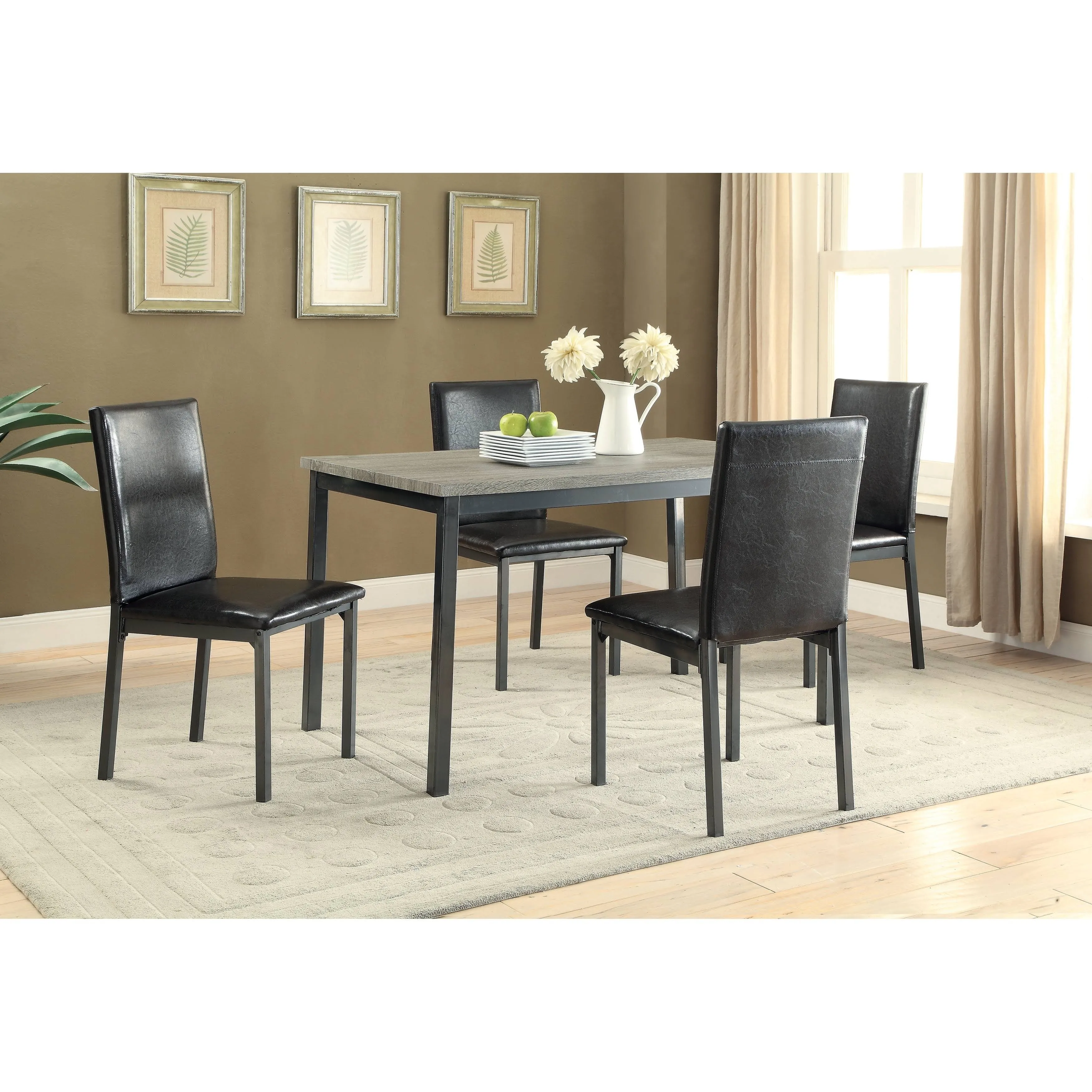 Coaster Garza Rectangular Dining Table - Black 100611