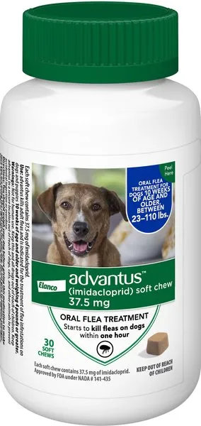 Advantus Chewable Flea Treatment for Large Dogs, 30ct