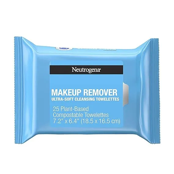 Neutrogena Makeup Remover Ultra-Soft Cleansing Towelettes 25 Count (Pack of 3)