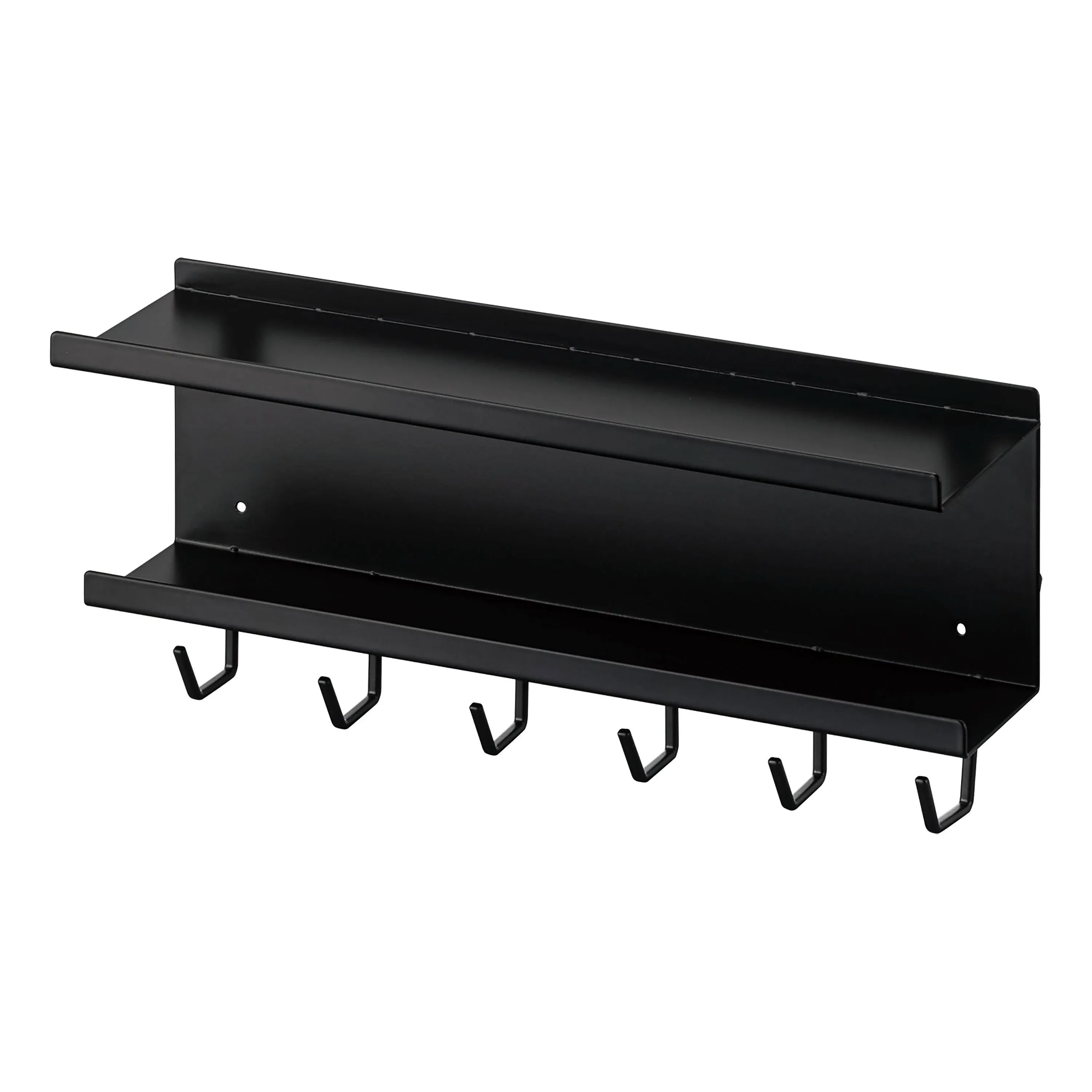 Yamazaki Home Wall-Mount Cable & Router Storage Rack - Steel - Black