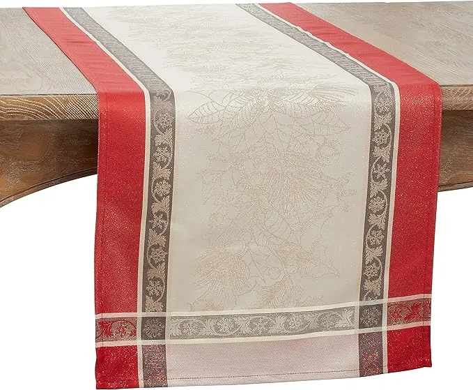 Jacquard Christmas Table Runner - Saro Lifestyle 2487.R16120B