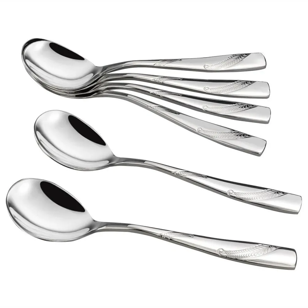 Nicesh 8-Piece Stainless Steel Large Buffet Serving Spoon, Large Kitchen Spoon