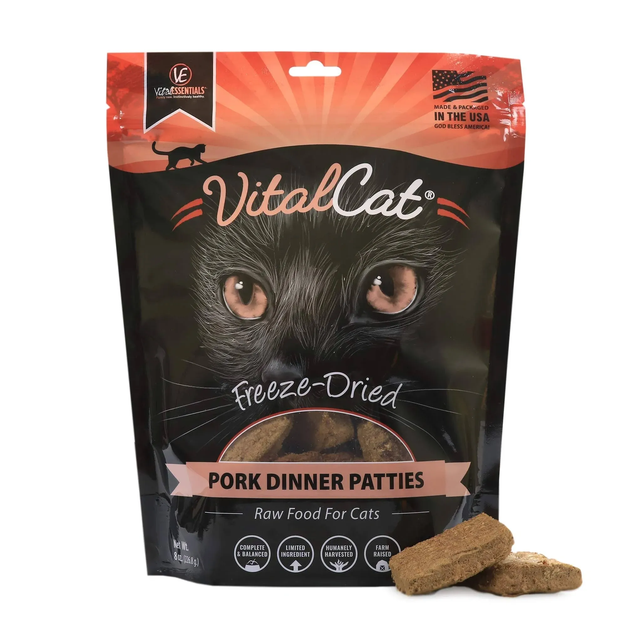 Vital Essentials Dinner Patties Freeze Dried Cat Food