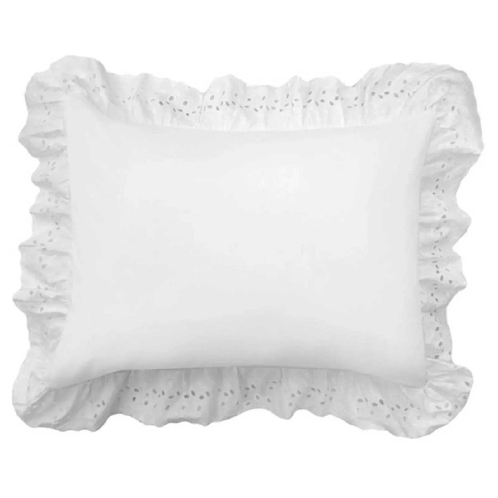 Fresh Ideas Ruffled Pillow Eyelet Sham