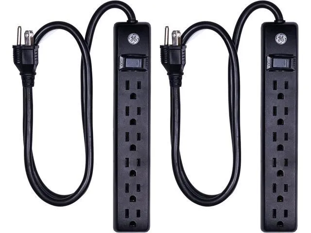 GE 6-Outlet Surge Protector 3ft. Extension Cord