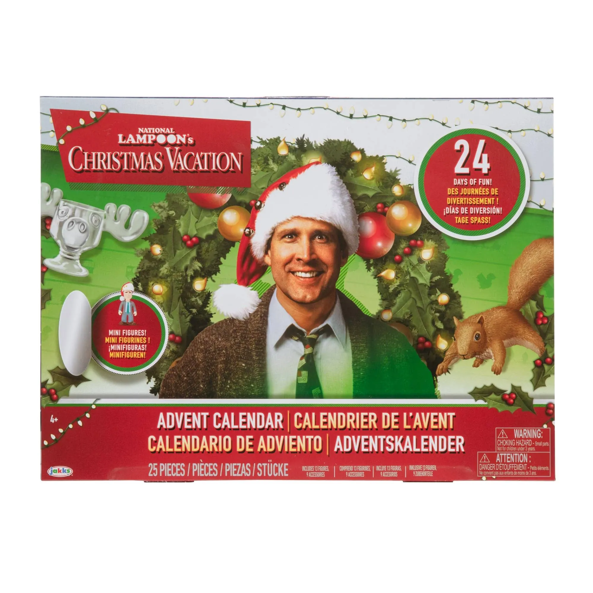 Jakks Holiday Christmas Vacation Advent Calendar 2023 for Kids & Family – Enjoy 24 Days of Countdown Surprises! Delightful 2-Inch Scale Figures &