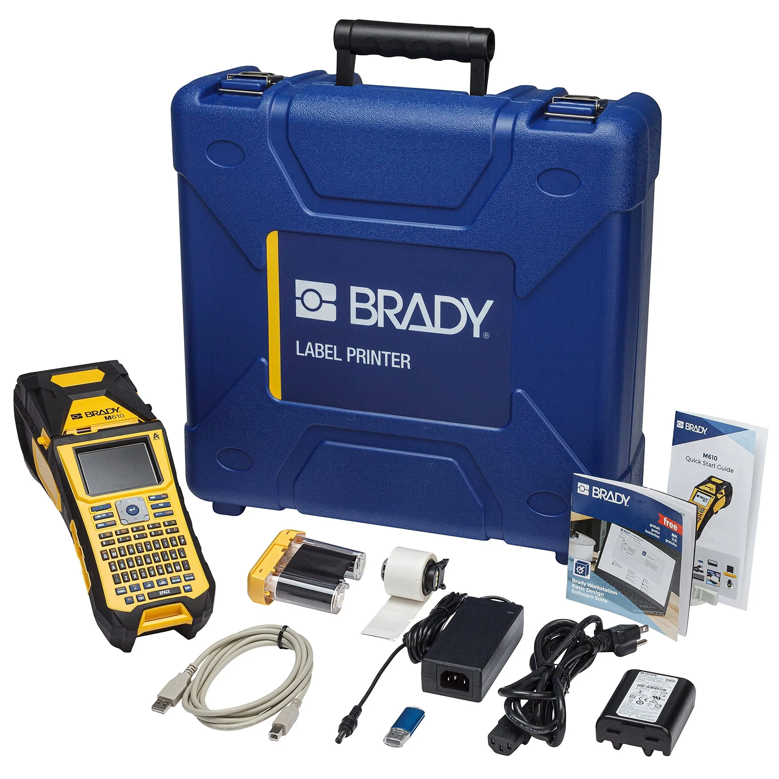 Brady M610-B-KIT M610 Bluetooth Handheld Label Maker - Hard Case