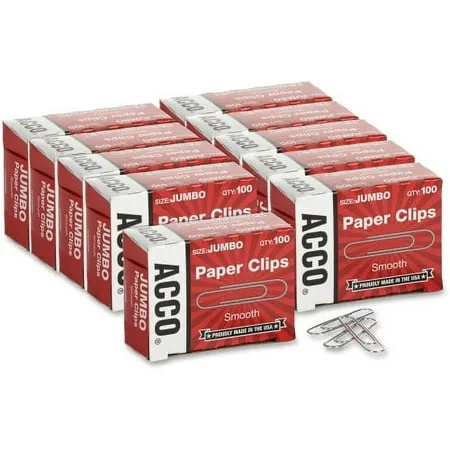 Acco Economy Jumbo Smooth Paper Clips