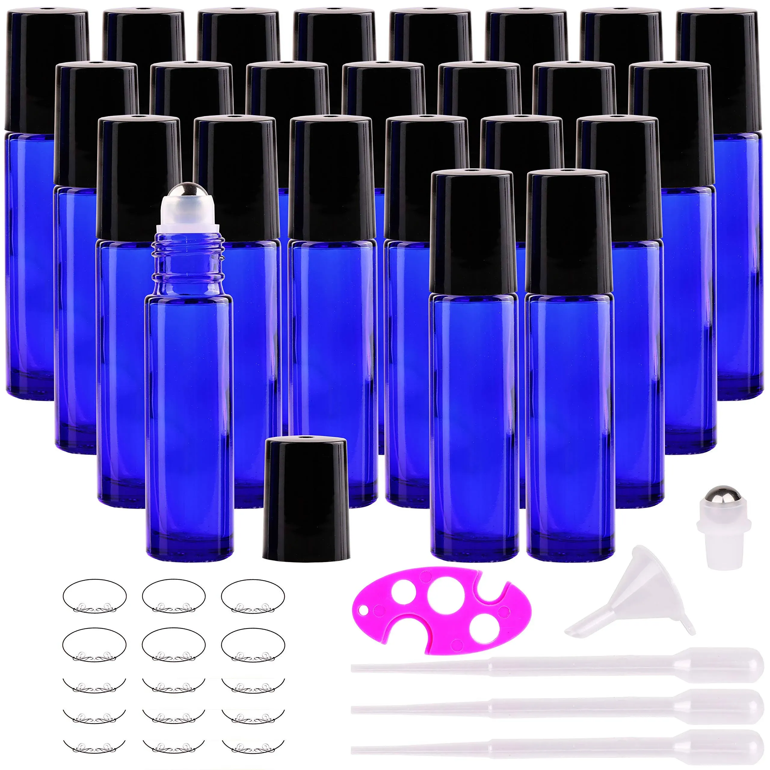 Inice Roller Bottles for Oils, 24 Count Roll on Ball Bottles for Essential Oils ...