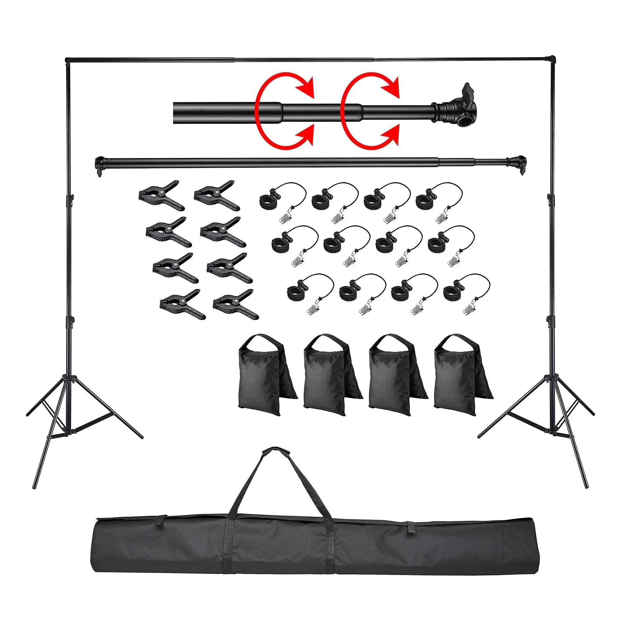 9.5x10Ft Backdrop Stand Kit Tripod Crossbar for Studio Photography Background