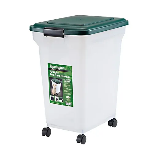 IRIS USA 55qt/45lbs Premium Airtight Pet Food Storage Container, Smoke