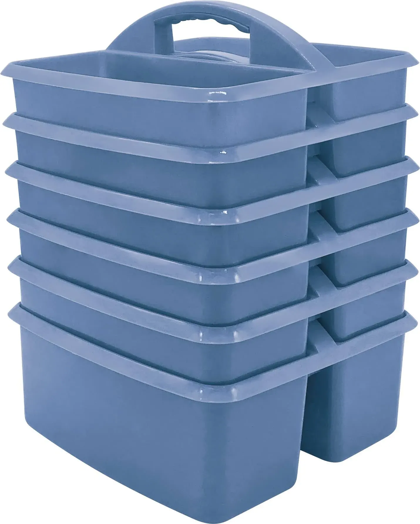 Slate Blue Plastic Storage Caddy 6 Pack - by TCR