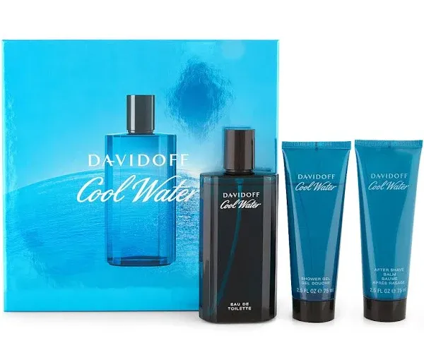 Davidoff Men's 3 Piece Cool Water Eau De Toilette Gift Set