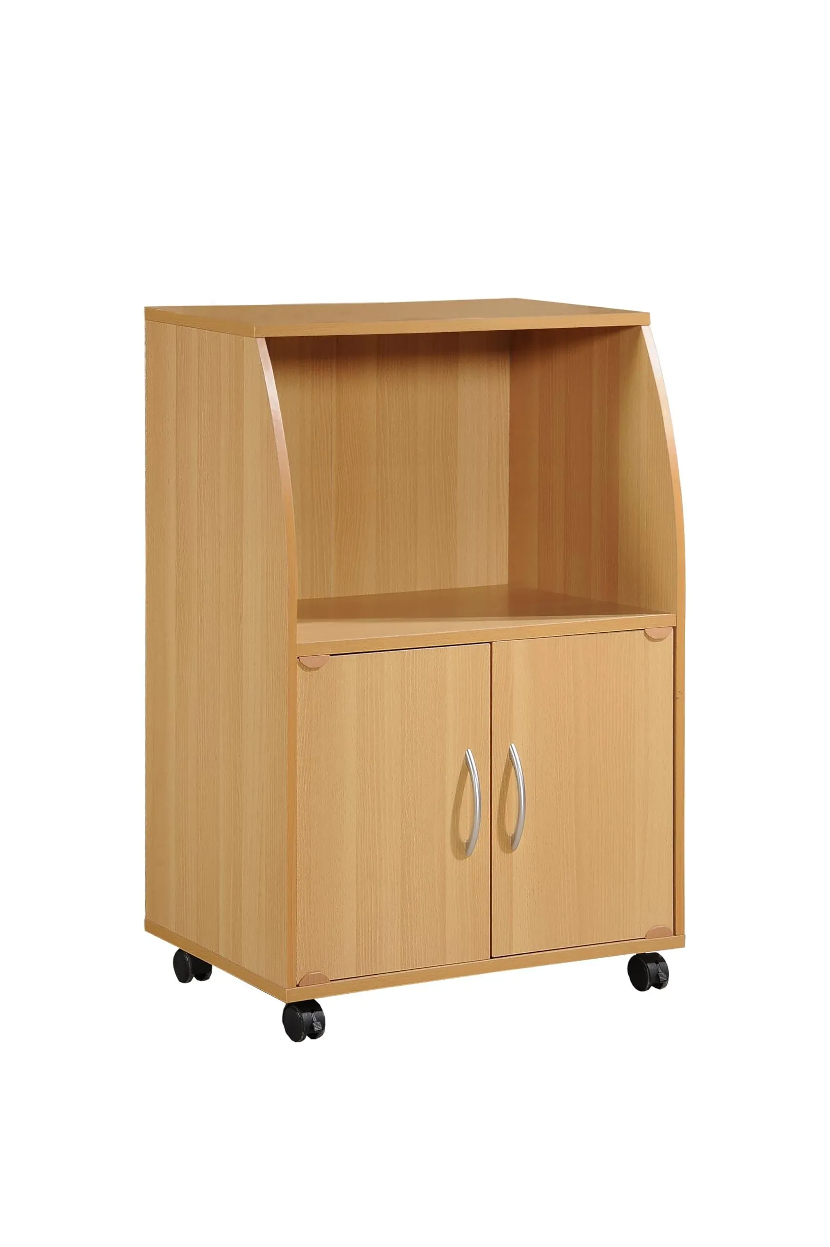 Hodedah Microwave Cart - Beech