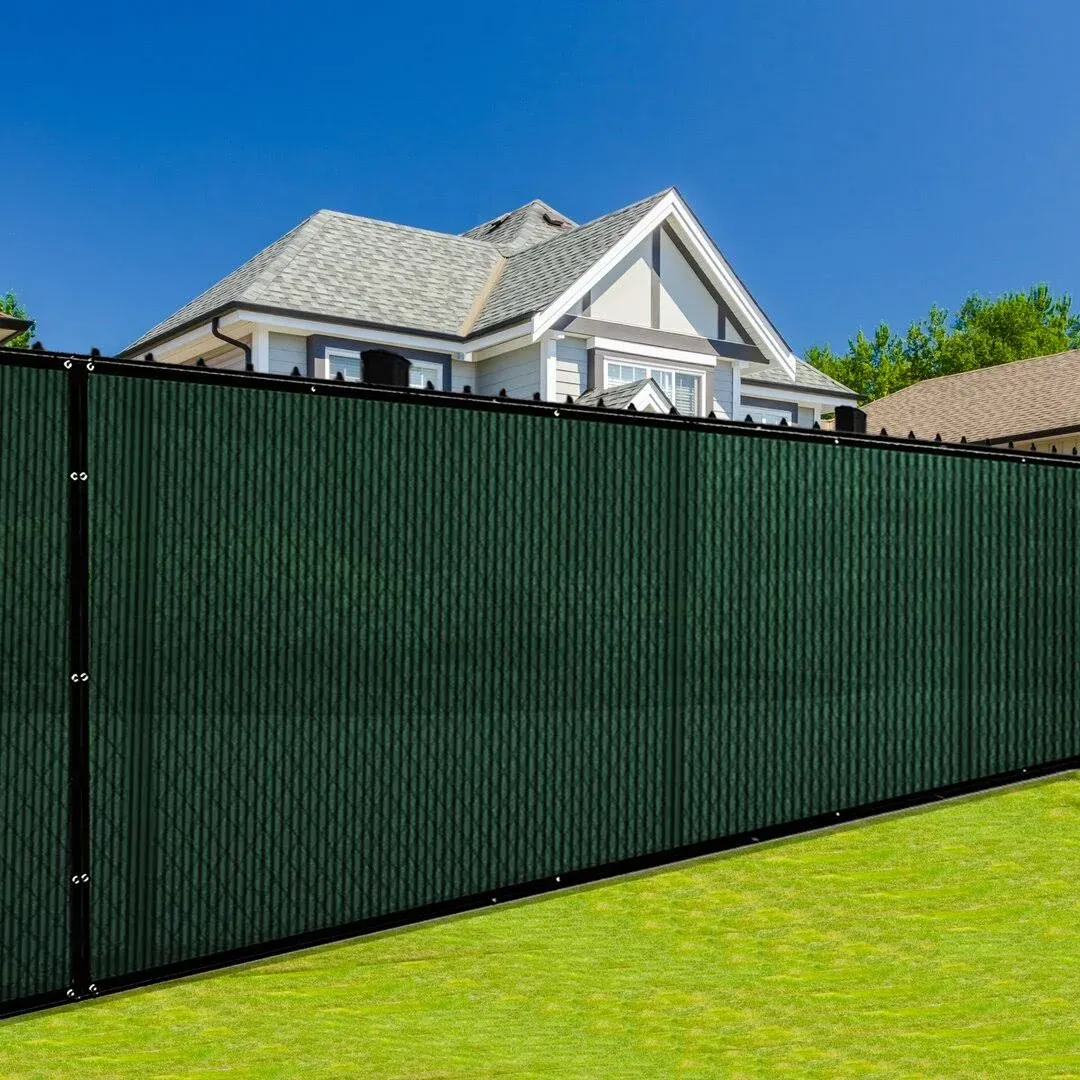 Boen - Backyard Privacy Screen Fence Covering 6' x 20' - Green - Instant Outdoor Privacy Fence Screen for Any Metal, Chain Link, Wood Panels or Plastic Fencing - Shade & Block Wind Privacy Wall