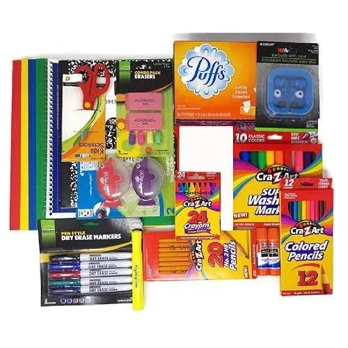 Back to School Supplies Bundle for Pre-K, Kindergarten, 1st, 2nd, 3rd Grade (12)