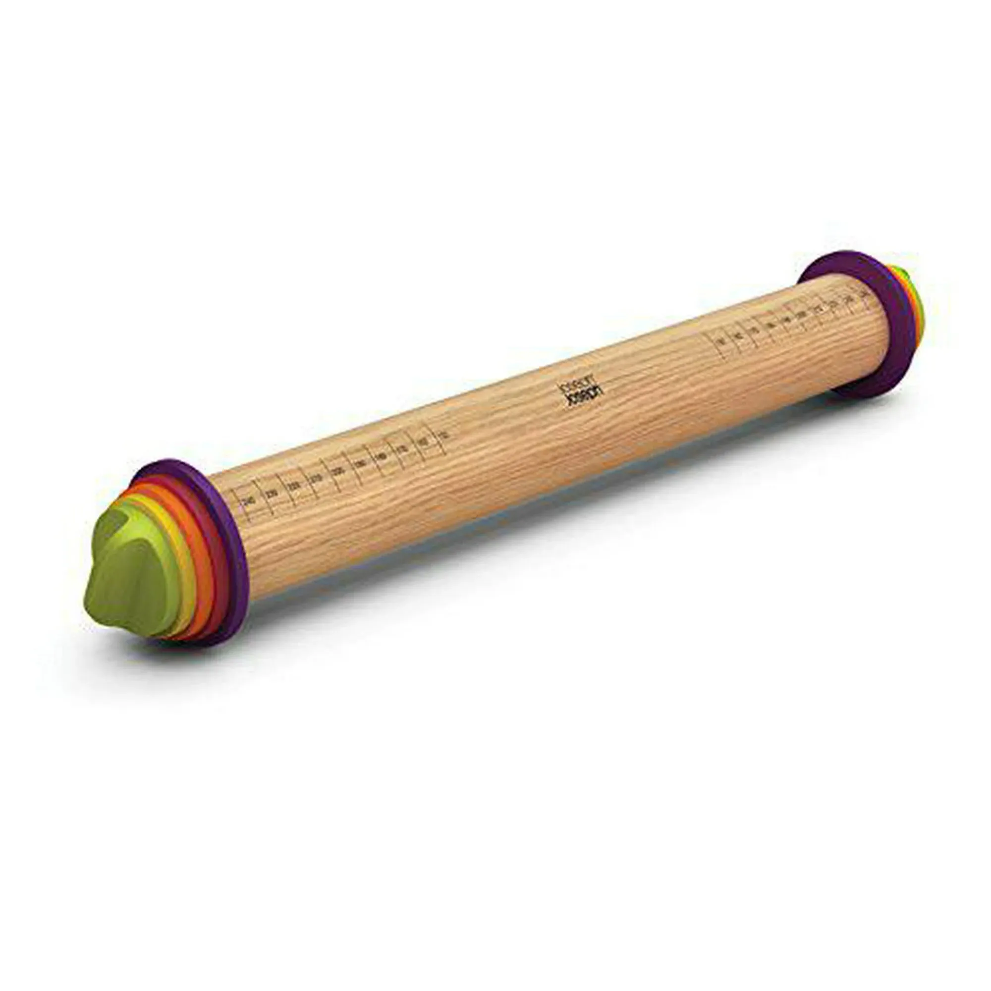 Joseph Joseph Adjustable Rolling Pin with Removable Rings, 13.6&#034;, Multi-Color